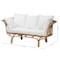 Baxton Studio Edana Modern Bohemian Natural Rattan Sofa With Cushion 217-12712-ZORO - alternate 10